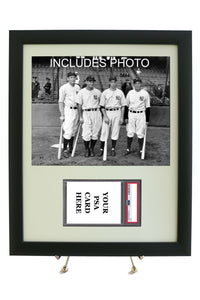 Sports Card Frame for YOUR Lou Gehrig Horizontal PSA Graded Card (INCLUDES PHOTO) - Graded And Framed