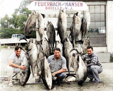 Jimmie Foxx Fishing Colorized 8x10 Print