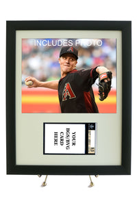 Sports Card Frame for YOUR Zack Greinke Horizontal BGS Graded Card (INCLUDES PHOTO) - Graded And Framed