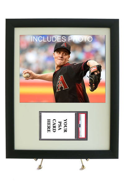 Sports Card Frame for YOUR Zack Greinke Horizontal PSA Graded Card (INCLUDES PHOTO) - Graded And Framed