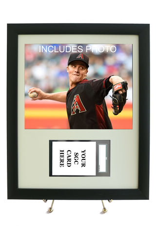 Sports Card Frame for YOUR Zack Greinke Horizontal SGC Graded Card (INCLUDES PHOTO) - Graded And Framed