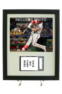 Graded Sports Card Frame for YOUR Bryce Harper Horizontal SGC Card (INCLUDES PHOTO) - Graded And Framed