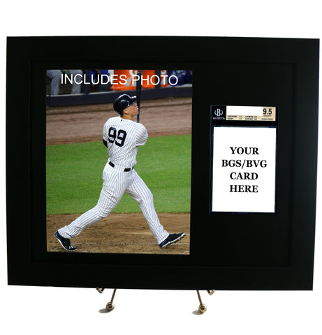 Sports Card Frame for YOUR BGS Graded Aaron Judge Card (INCLUDES PHOTO) - Graded And Framed