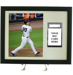 Sports Card Frame for YOUR SGC Graded Aaron Judge Card (INCLUDES PHOTO) - Graded And Framed