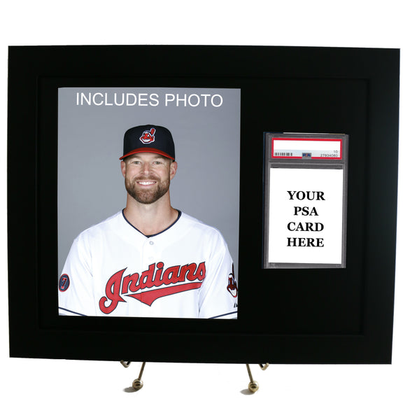 Sports Card Frame for YOUR PSA Graded Corey Kluber Card (INCLUDES PHOTO) - Graded And Framed