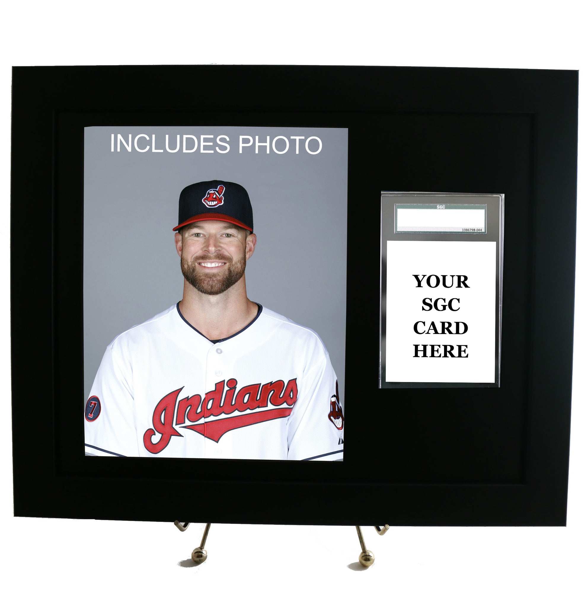 Sports Card Frame for YOUR SGC Graded Corey Kluber Card (INCLUDES PHOTO) - Graded And Framed