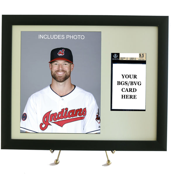 Sports Card Frame for YOUR BGS Graded Corey Kluber Card (INCLUDES PHOTO) - Graded And Framed