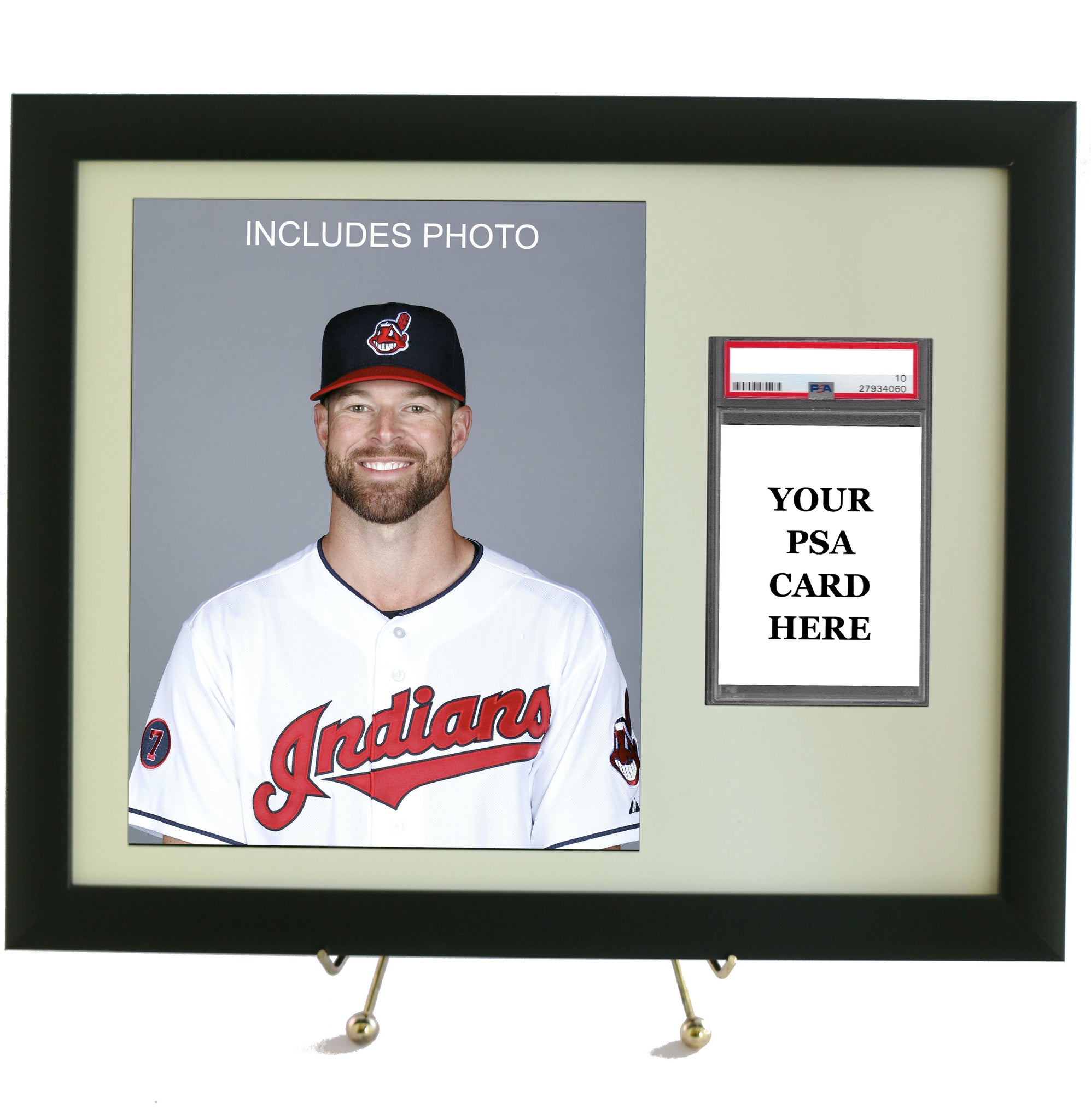 Sports Card Frame for YOUR PSA Graded Corey Kluber Card (INCLUDES PHOTO) - Graded And Framed