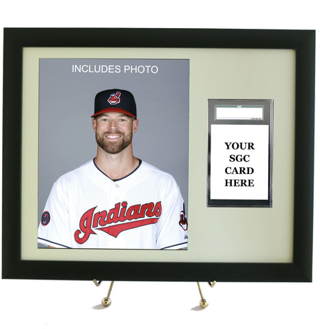 Sports Card Frame for YOUR SGC Graded Corey Kluber Card (INCLUDES PHOTO) - Graded And Framed