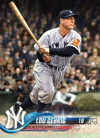 Lou Gehrig Baseball Card 8x10 Print