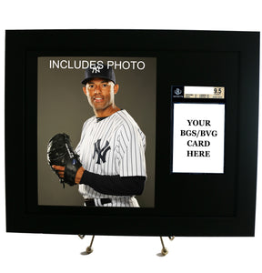 Sports Card Frame for YOUR BGS Graded Mariano Rivera Card (INCLUDES PHOTO) - Graded And Framed
