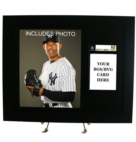 Sports Card Frame for YOUR BGS Graded Mariano Rivera Card (INCLUDES PHOTO) - Graded And Framed