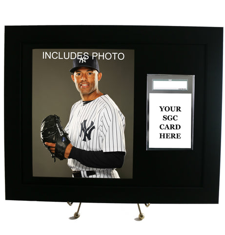 Sports Card Frame for YOUR SGC Graded Mariano Rivera Card (INCLUDES PHOTO) - Graded And Framed