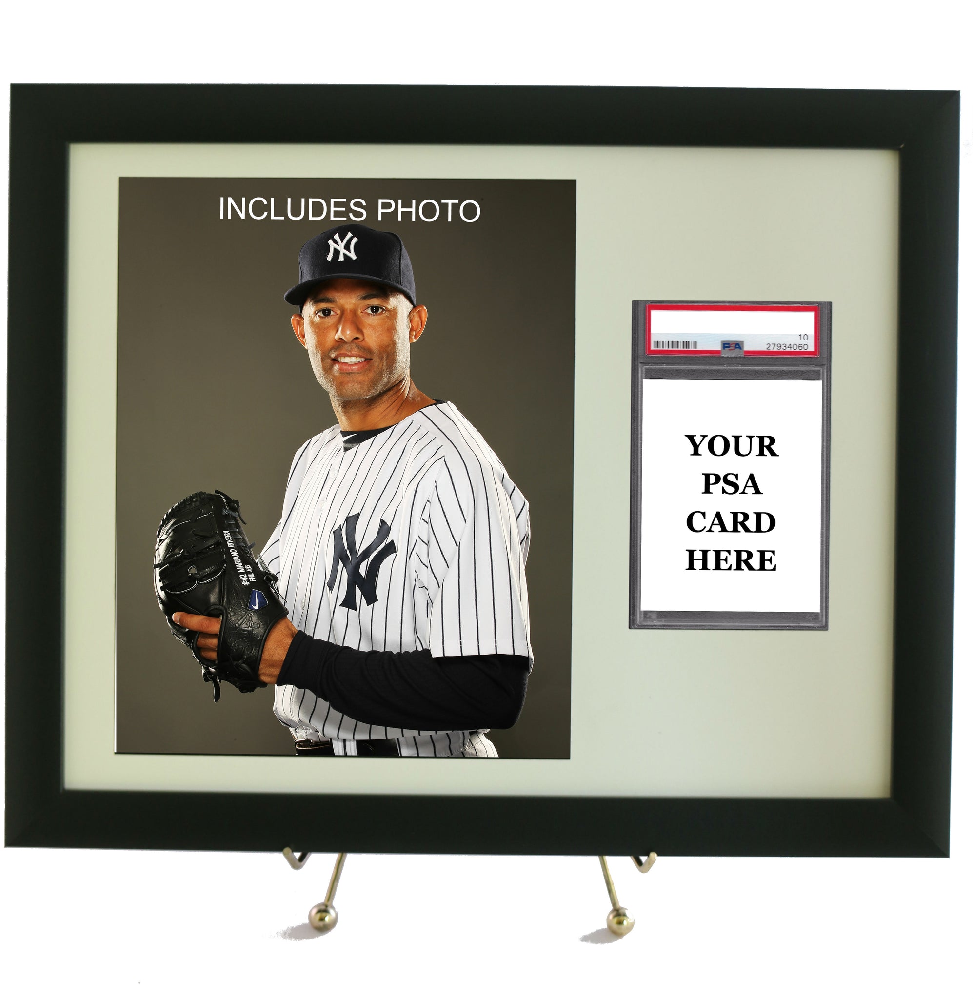 Sports Card Frame for YOUR PSA Mariano Rivera Card (INCLUDES PHOTO) - Graded And Framed