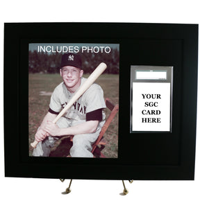 Graded Sports Card Frame for YOUR SGC Mickey Mantle Card (INCLUDES PHOTO) - Graded And Framed