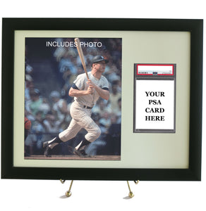 Graded Sports Card Frame for YOUR PSA Mickey Mantle Card (INCLUDES PHOTO) - Graded And Framed