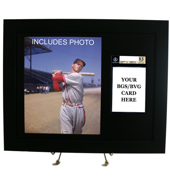 Sports Card Frame for YOUR Graded BVG (Beckett) Stan Musial Card (INCLUDES PHOTO) - Graded And Framed
