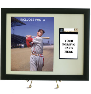 Graded Sports Card Frame for YOUR BVG (Beckett) Stan Musial Card (INCLUDES PHOTO) - Graded And Framed