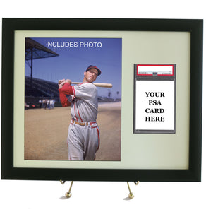 Graded Sports Card Frame for YOUR PSA Stan Musial Card (INCLUDES PHOTO) - Graded And Framed