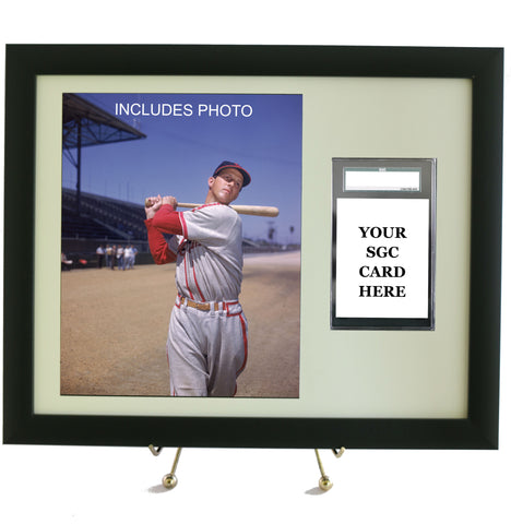 Graded Sports Card Frame for YOUR SGC Stan Musial Card (INCLUDES PHOTO) - Graded And Framed