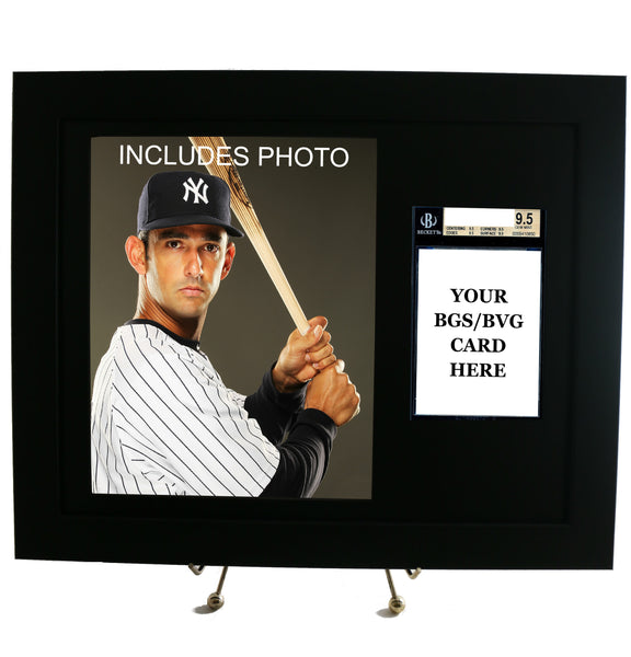 Graded Sports Card Frame for YOUR BGS (BECKETT) Jorge Posada Card (INCLUDES PHOTO) - Graded And Framed