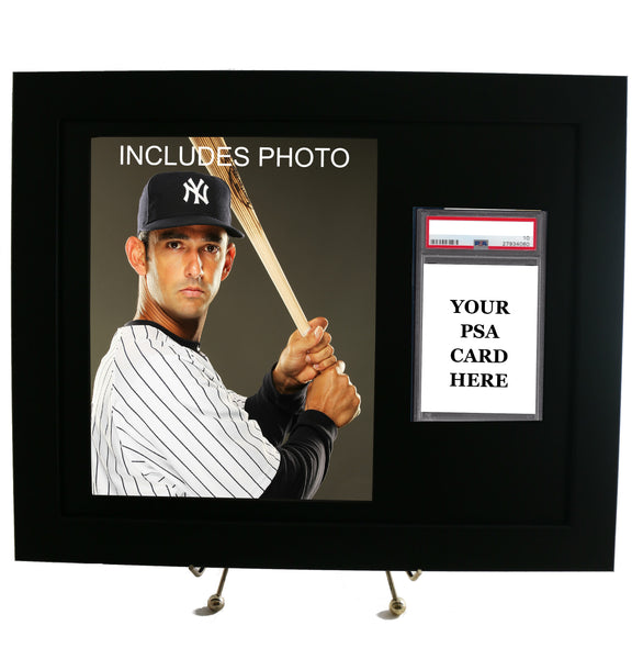 Graded Sports Card Frame for YOUR PSA Jorge Posada Card (INCLUDES PHOTO) - Graded And Framed