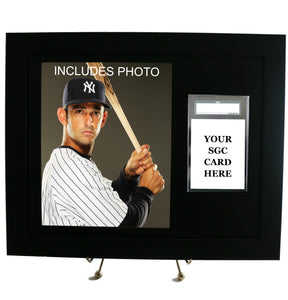 Graded Sports Card Frame for YOUR SGC Jorge Posada Card (INCLUDES PHOTO) - Graded And Framed