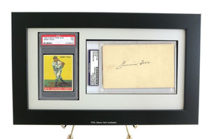 PSA Graded Sports Card Frame & PSA/DNA Slabbed 3 x 5 Autograph Framed Display (Combo) - Graded And Framed