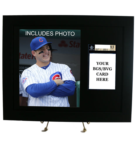 Graded Sports Card Frame for YOUR BGS (BECKETT) Anthony Rizzo Card (INCLUDES PHOTO) - Graded And Framed