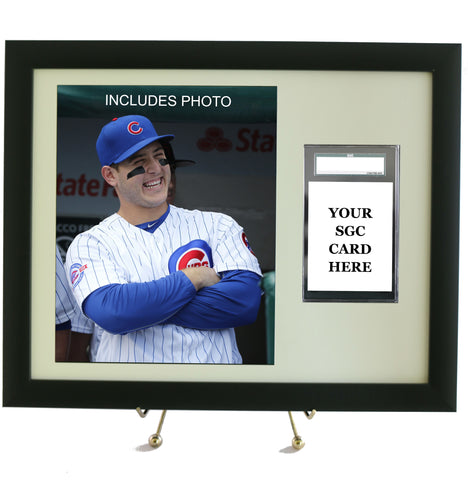 Sports Card Frame for YOUR SGC Anthony Rizzo Graded Card (INCLUDES PHOTO) - Graded And Framed