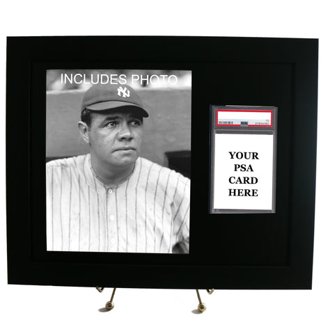 Graded Sports Card Frame for YOUR PSA Babe Ruth Card (INCLUDES PHOTO) - Graded And Framed