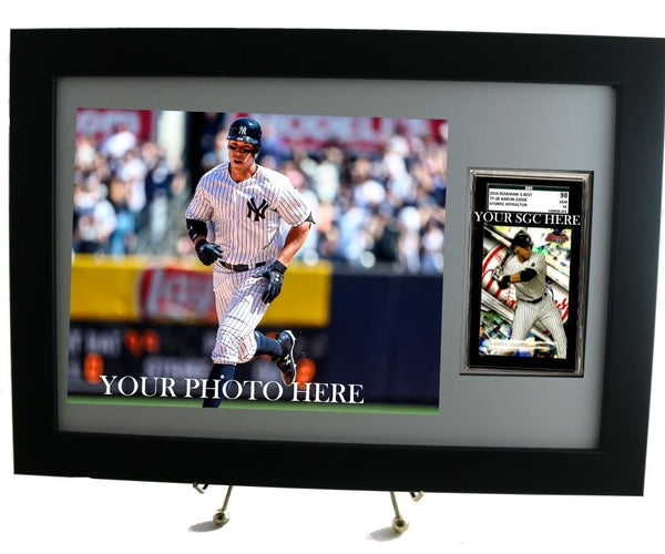 SGC Graded Sports Card Framed Display with an 8 x 10 Horizontal Photo Opening - Graded And Framed