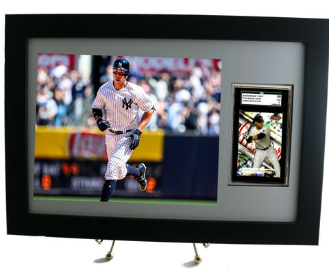 SGC Graded Sports Card Framed Display with an 8 x 10 Horizontal Photo Opening - Graded And Framed