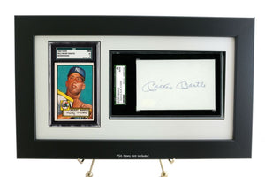 SGS Graded Sports Card Frame with JSA/SCG Slabbed 3 x 5 Autograph Opening (New-Combo) - Graded And Framed