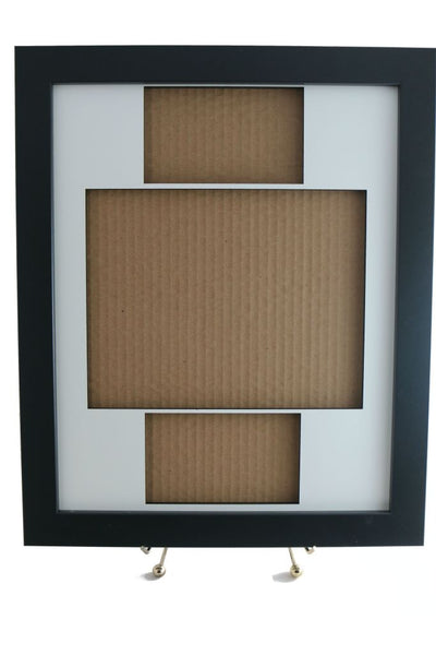 Sports Card Frame for (2) PSA Graded Horizontal Cards & 8 x 10 Horizontal Photo Opening - Graded And Framed