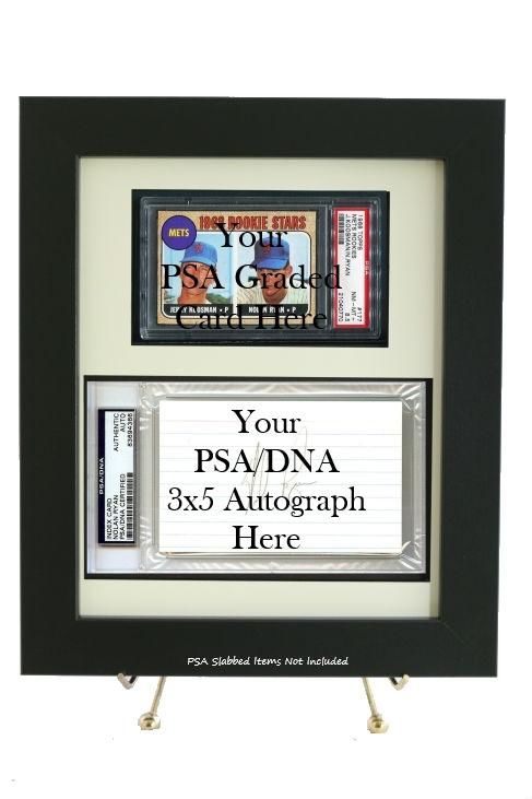 Sports Card Frame for a PSA Graded Horizontal Card with PSA/DNA 3 x 5
