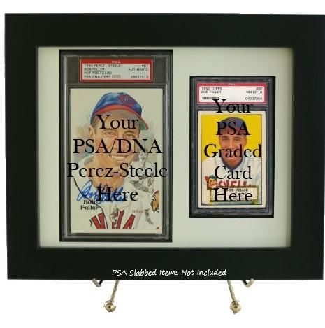 Sports Card Frame for a PSA Graded Vertical Card & PSA Slabbed Perez-Steele Postcard (Combo) Sports Card Frame for a PSA Graded Vertical Card & PSA Slabbed Perez-Steele Postcard (Combo)