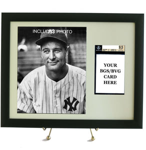 Sports Card Frame for YOUR BVG (Beckett) Graded Lou Gehrig Card (INCLUDES PHOTO) - Graded And Framed