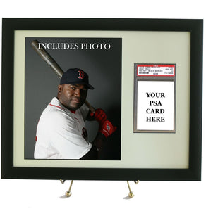 Sports Card Frame for YOUR David Ortiz PSA Graded Card (Includes Photo) - Graded And Framed