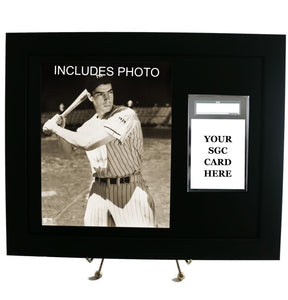 Sports Card Frame for YOUR SGC Joe DiMaggio Graded Card (INCLUDES PHOTO) - Graded And Framed