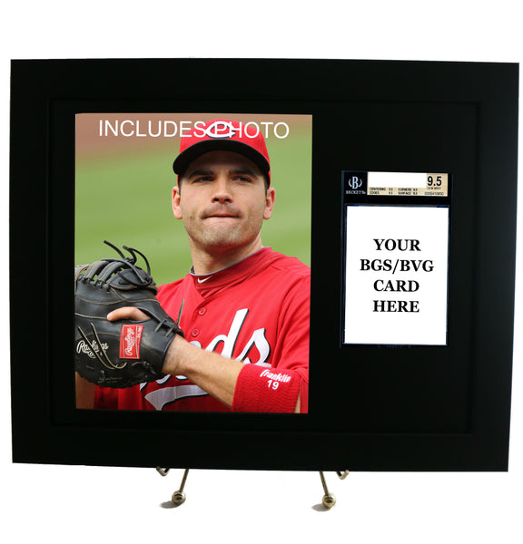 Graded Sports Card Frame for YOUR BGS (Beckett) Joey Votto Card (INCLUDES PHOTO) - Graded And Framed