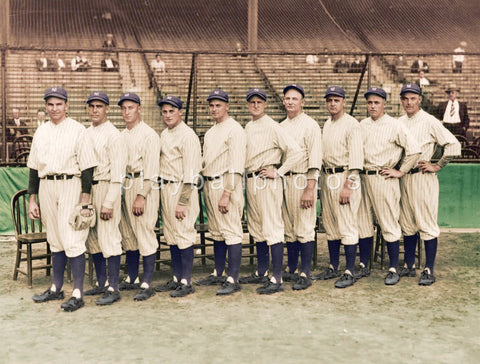 1923 NY Yankees Pitching Staff Colorized 8x10 Print