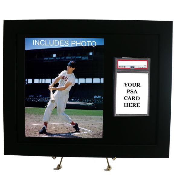 Graded Sports Card Frame for YOUR PSA Ted Williams Card (INCLUDES PHOTO) - Graded And Framed