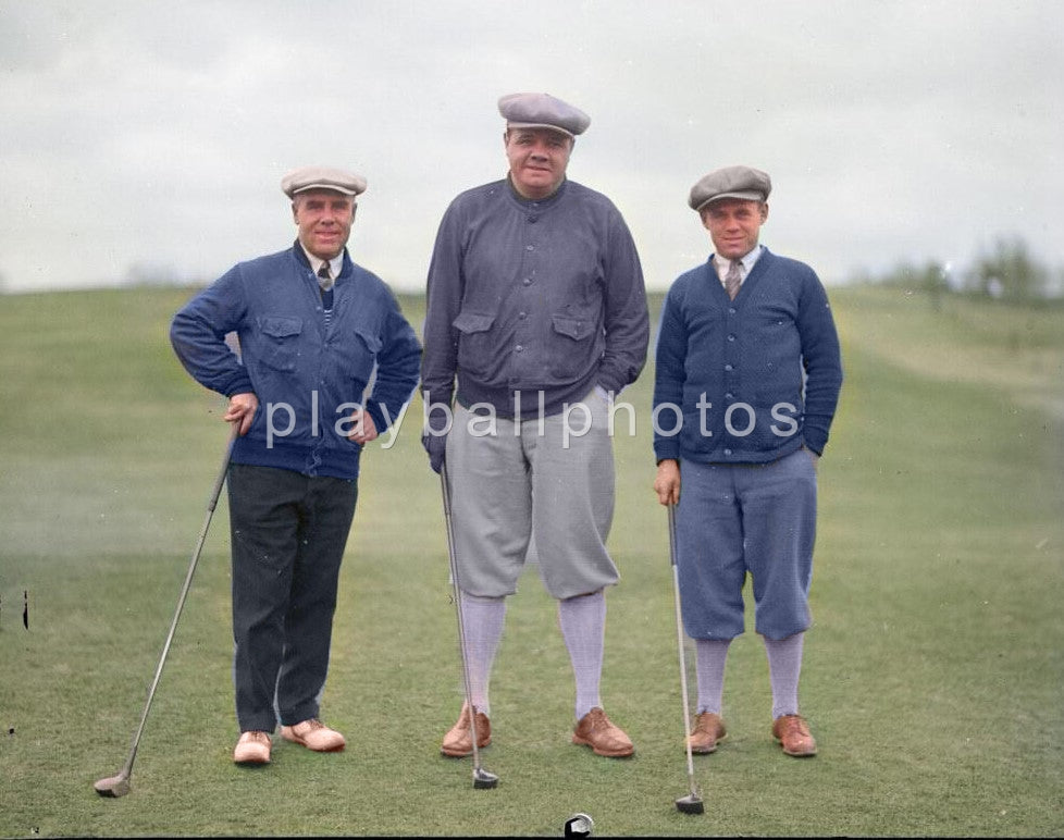 Babe Ruth Golfing Photo