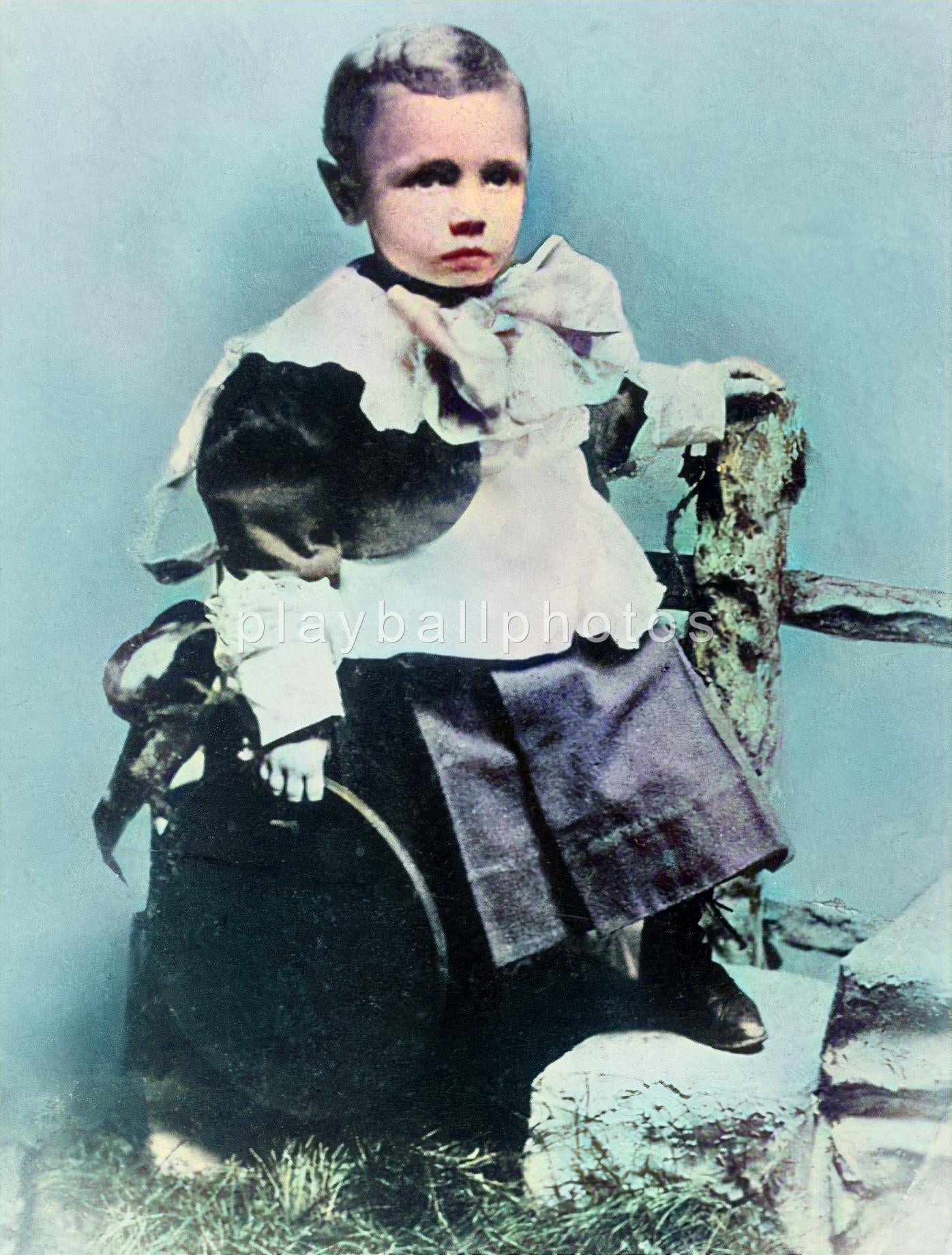 Babe Ruth as a Child Colorized Photo