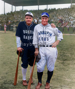 Babe Ruth & Lou Gehrig Colorized Photo