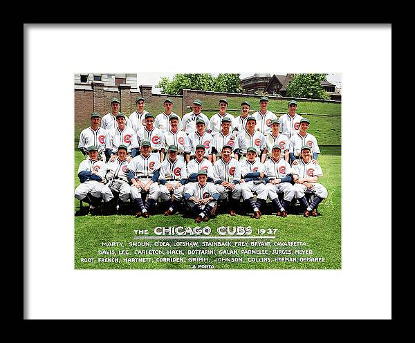 1937 Chicago Cubs Colorized Framed Print