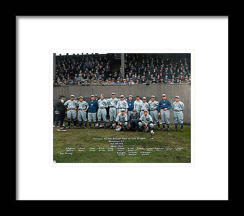 1922 Japan Baseball Tour Colorized Framed Print